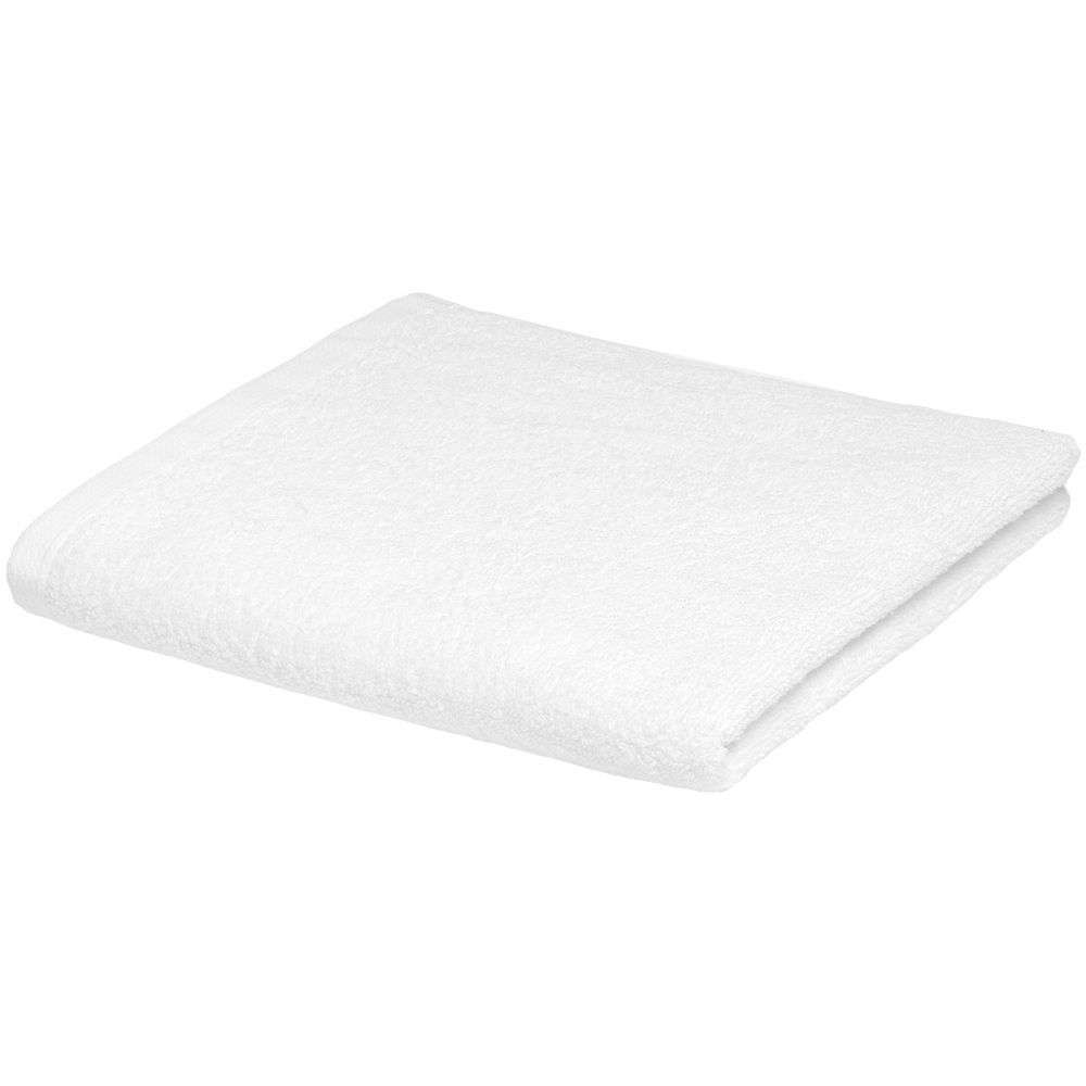 Полотенце отельное For Rooms, среднее, белое с логотипом