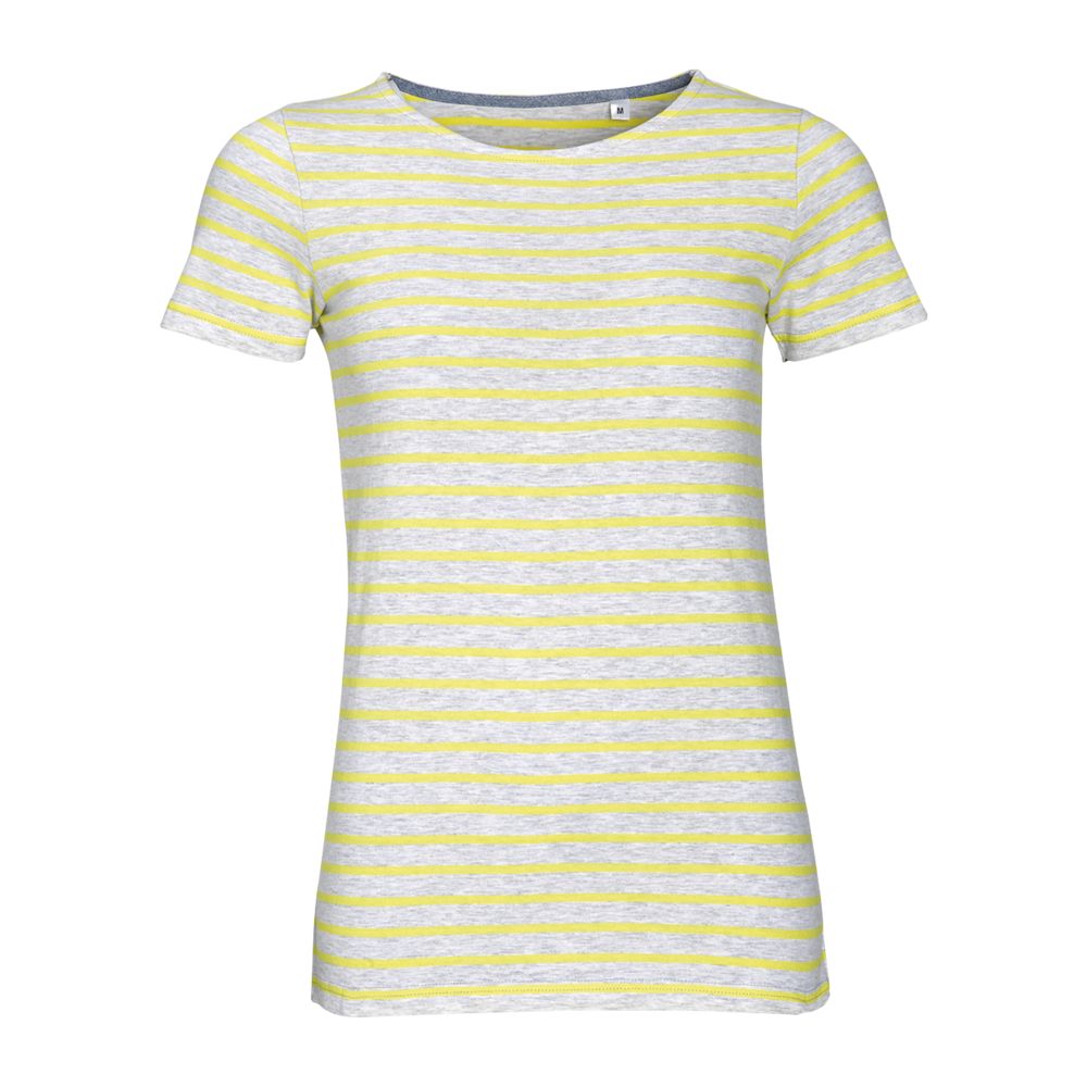 Футболка Miles Women серая с желтым с логотипом