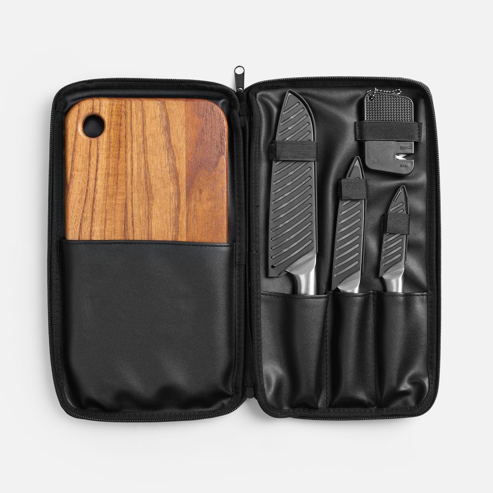 Набор для мяса Meateam с ножами и разделочной доской с логотипом