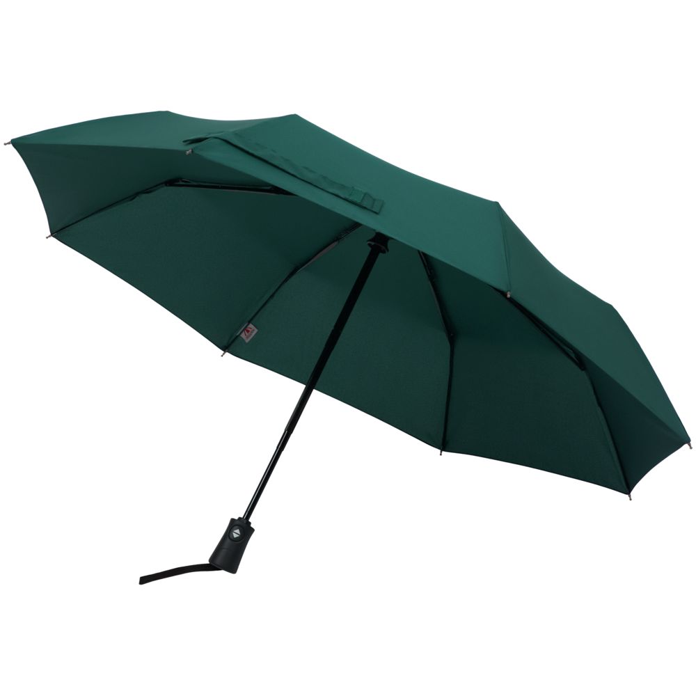 Складной зонт Fiber Magic Superstrong, зеленый с логотипом