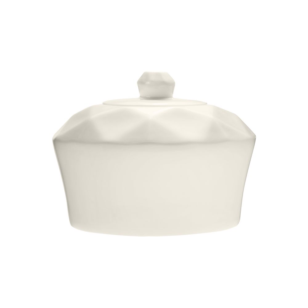 Сахарница Diamante Bianco, белая с логотипом