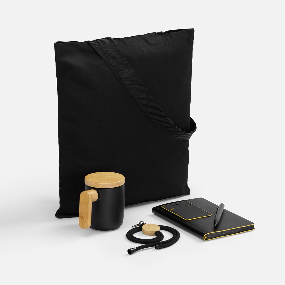 Набор Trait Office, черный с желтым с логотипом