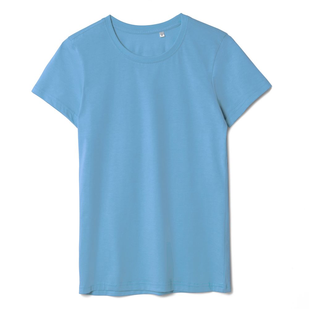 Футболка женская T-bolka Lady, голубая с логотипом