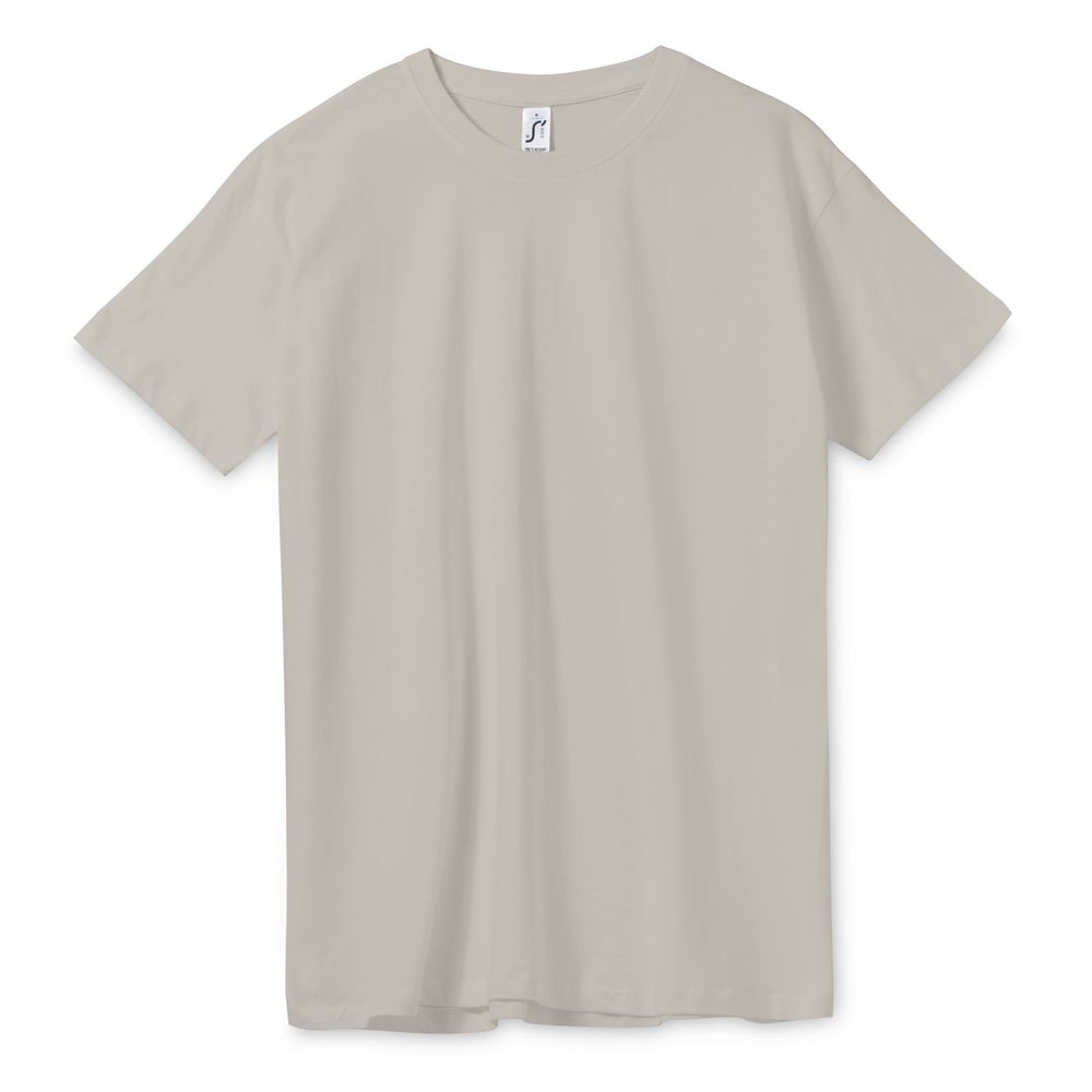 Футболка унисекс Regent 150, светло-серая с логотипом