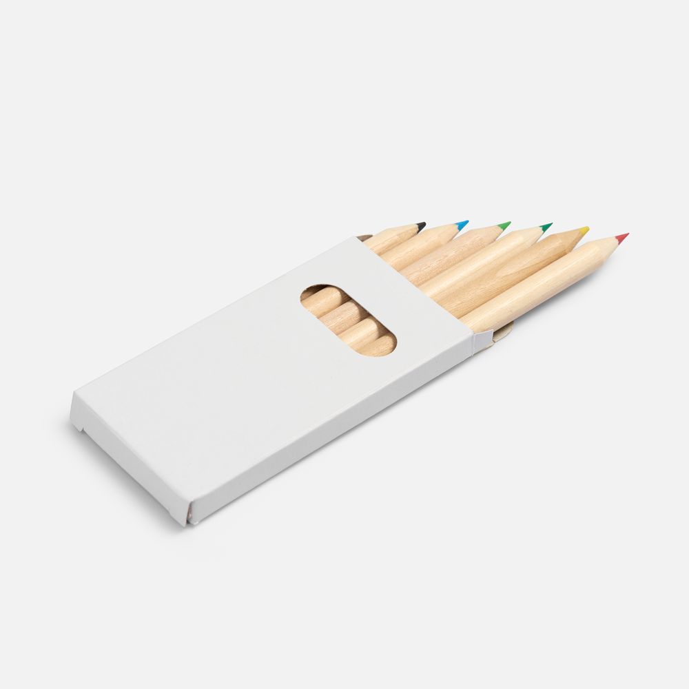 Набор цветных карандашей Pencilvania Mini, белый с логотипом