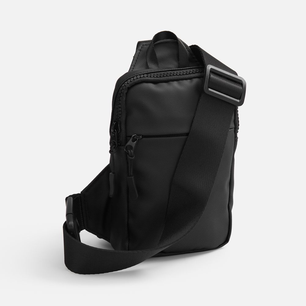 Спортивная кросс-боди сумка UrbanHike, черная с логотипом