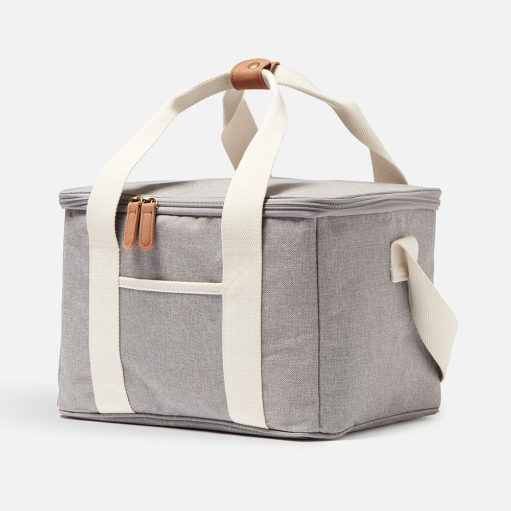 Сумка-холодильник Sortino, серая с логотипом