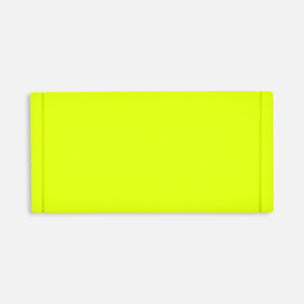 Лейбл из ПВХ Dzeta, XS, желтый неон с логотипом