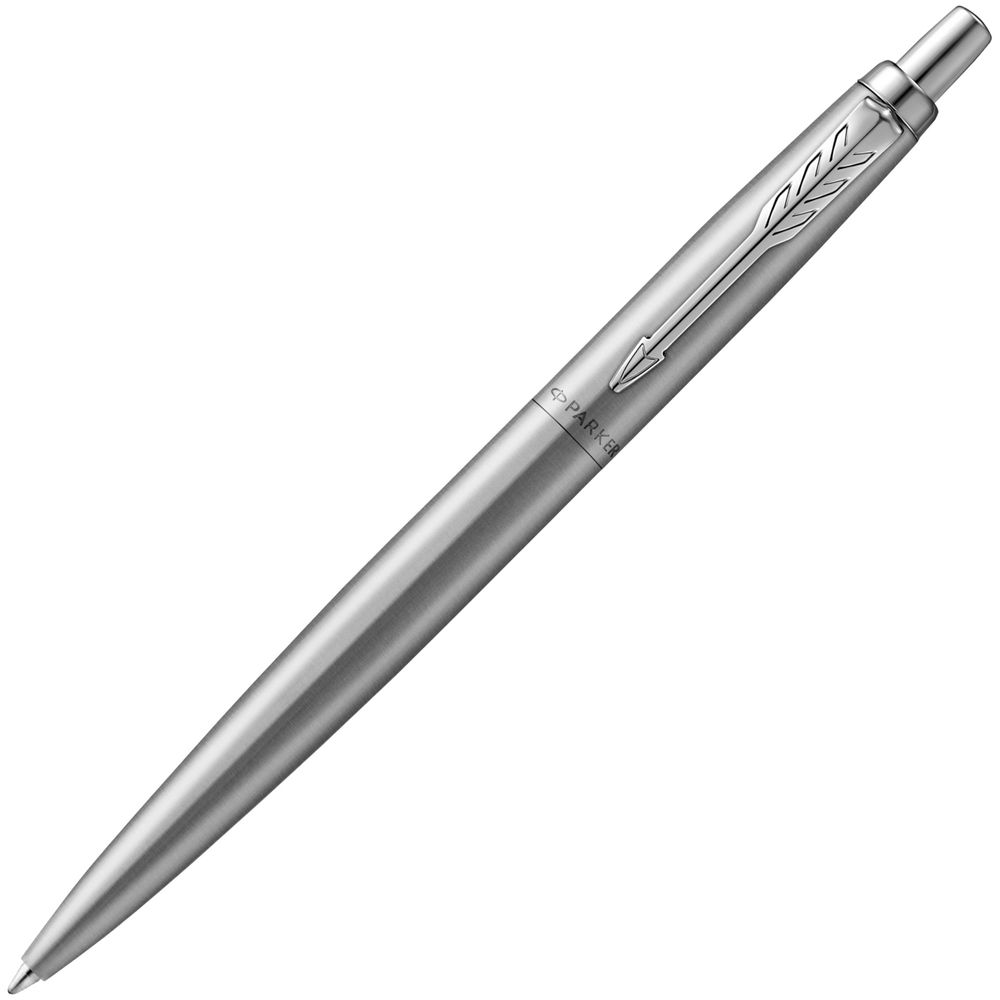 Ручка шариковая Parker Jotter XL Monochrome Grey, серебристая с логотипом