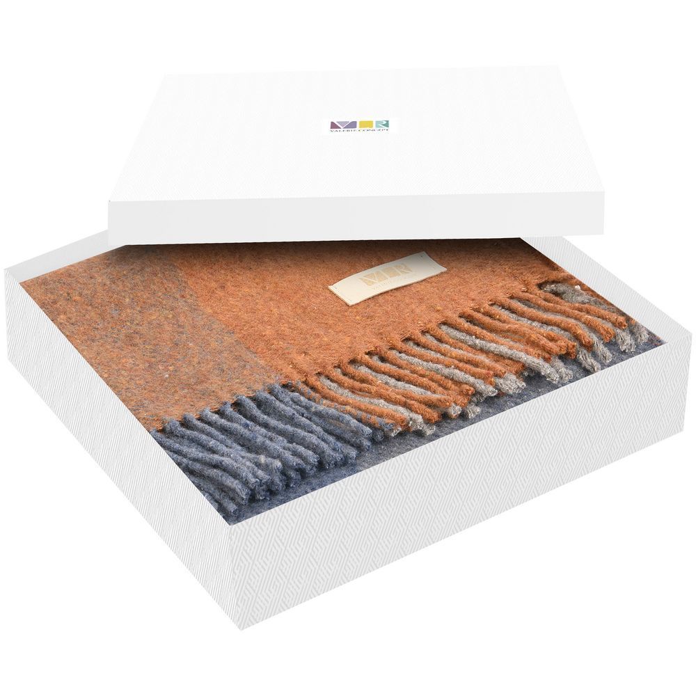 Пледы с логотипом с печатью логотипа. Плед Mumbai по цене 10 137 ₽ руб. (артикул 16341.24) Плед Mumbai, оранжевый с голубым