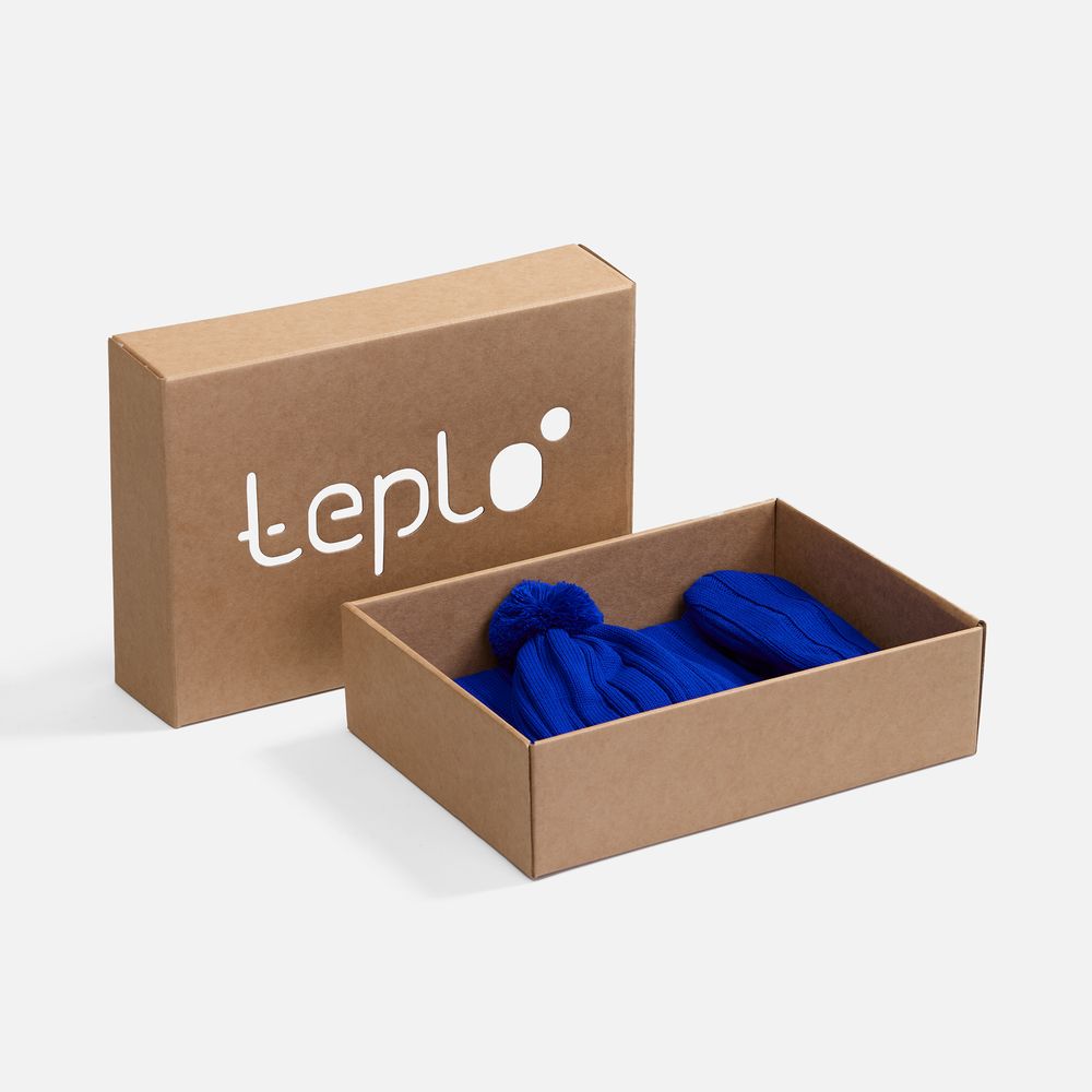 Набор Knit Beat, синий с логотипом