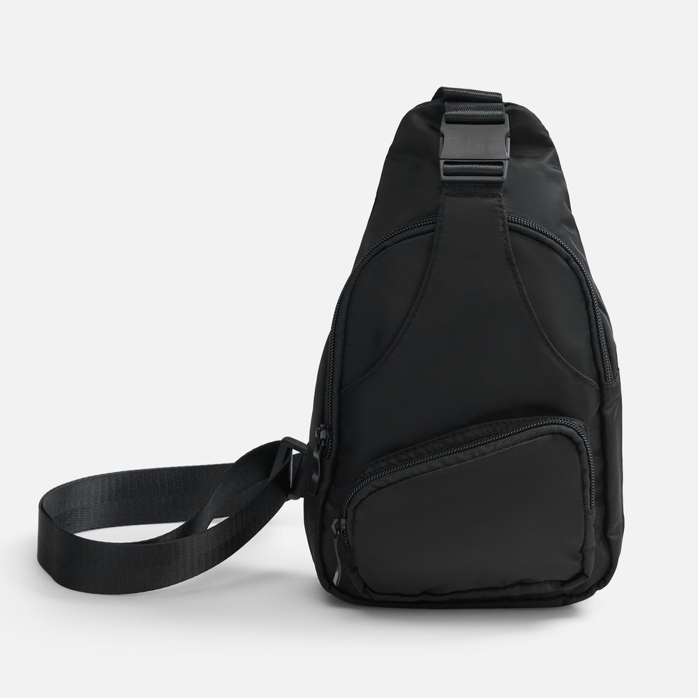 Спортивный кросс-боди рюкзак Bagventure, черный с логотипом