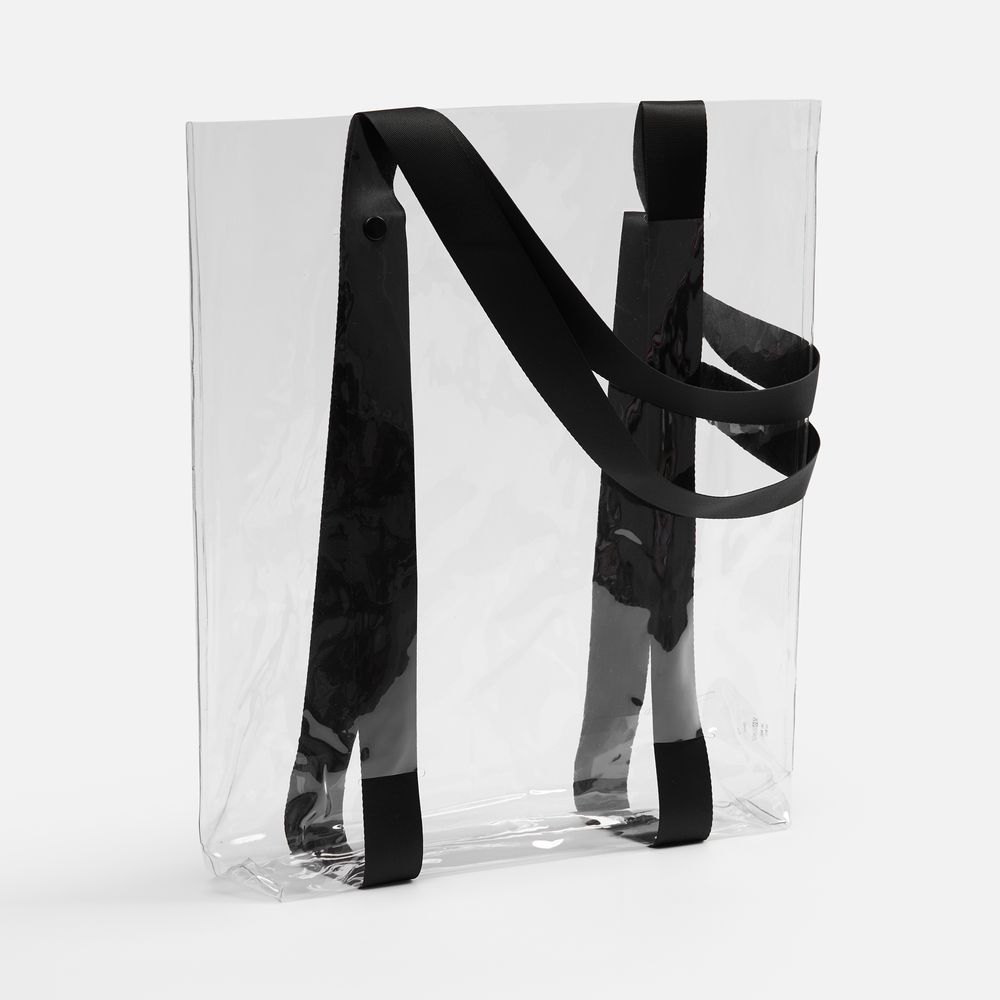 Шопер Clear Fest, ver.2, прозрачный с черными ручками с логотипом