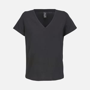 Футболка женская Regent Women с V-образным вырезом, черная с логотипом
