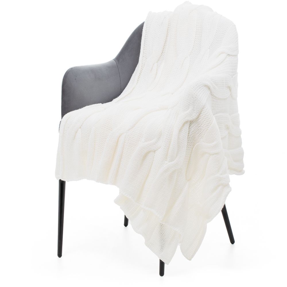 Плед Snefald, белый с логотипом