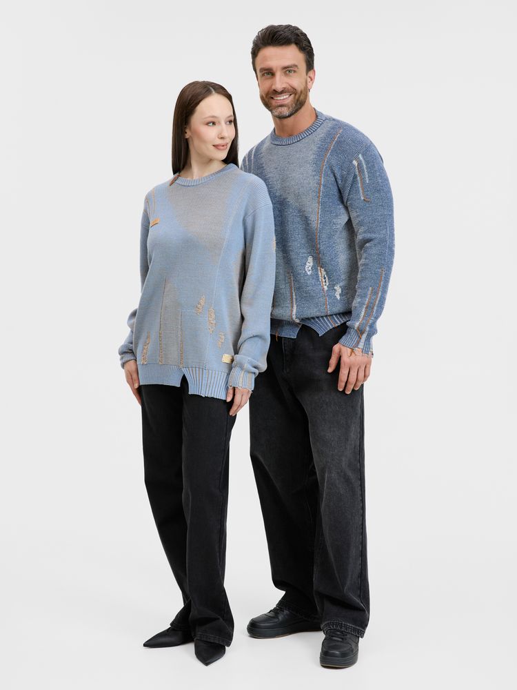 Джемпер Denim на заказ, полушерсть с логотипом