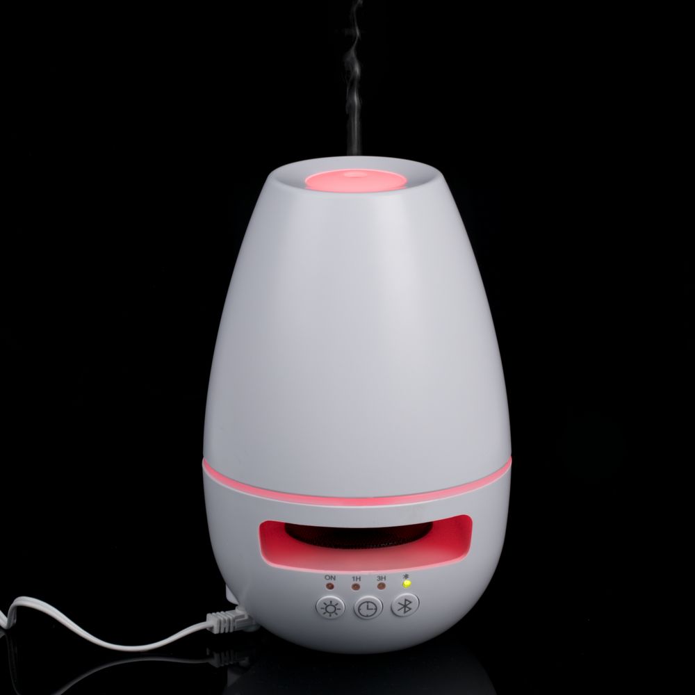 Увлажнитель с колонкой и подсветкой tuneMist, белый с логотипом