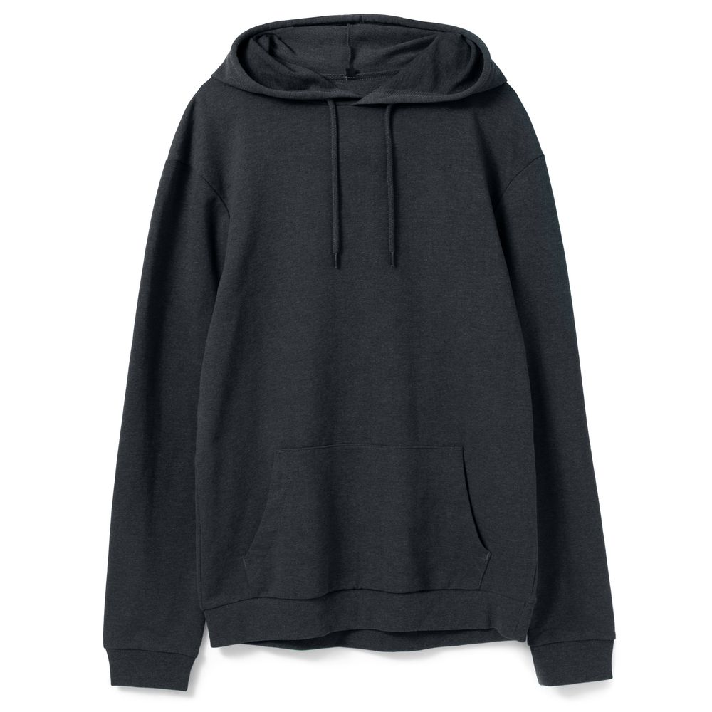 Толстовка с капюшоном унисекс Hoodie, темно-серая с логотипом