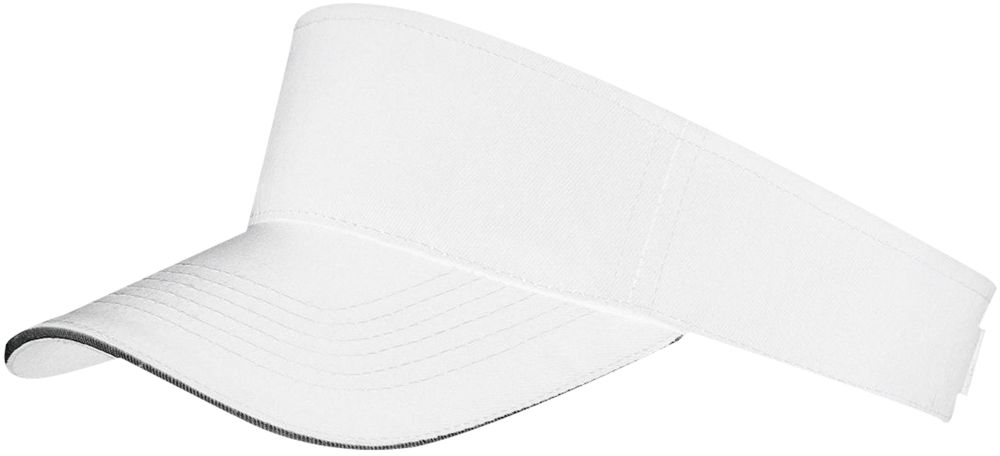 Козырек Ace, белый с черным с логотипом