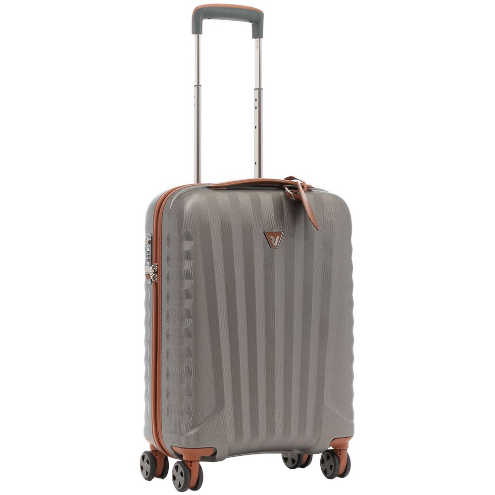 Чемодан E-Lite S, бежевый с логотипом