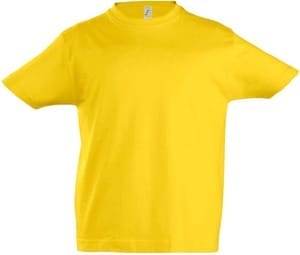Футболка детская Imperial Kids 190, желтая с логотипом
