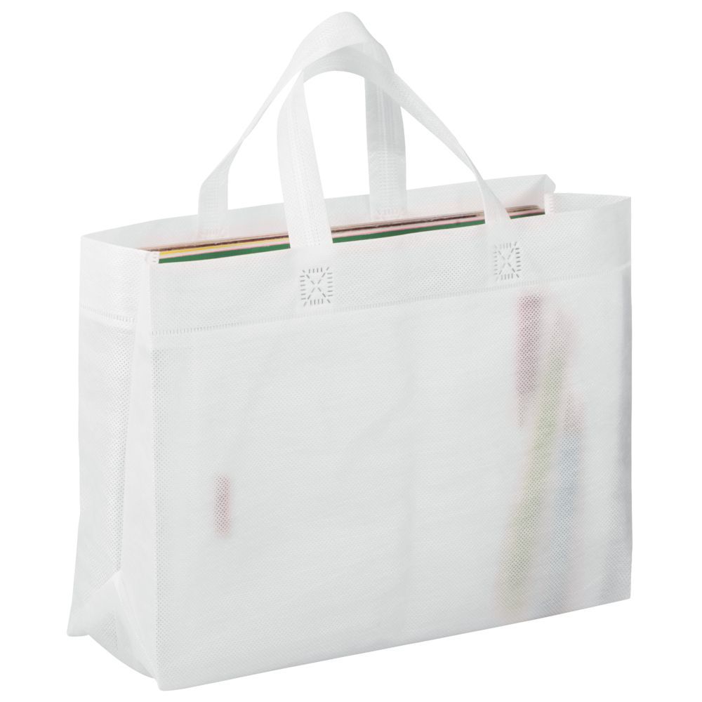 Сумка для покупок Span 3D, белая с логотипом