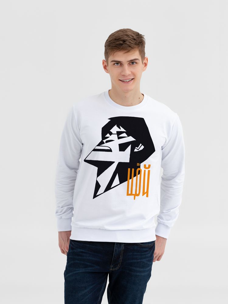 Свитшот «Меламед. Виктор Цой», белый с логотипом