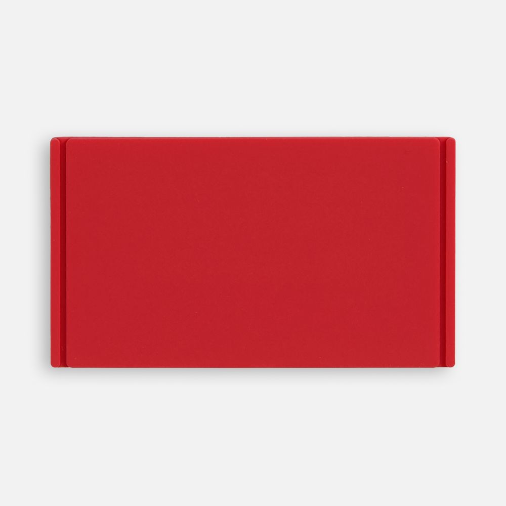 Лейбл из ПВХ Dzeta, M, красный с логотипом