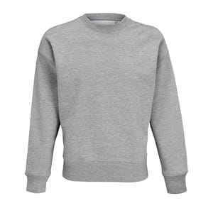 Свитшот унисекс Authentic, серый меланж с логотипом