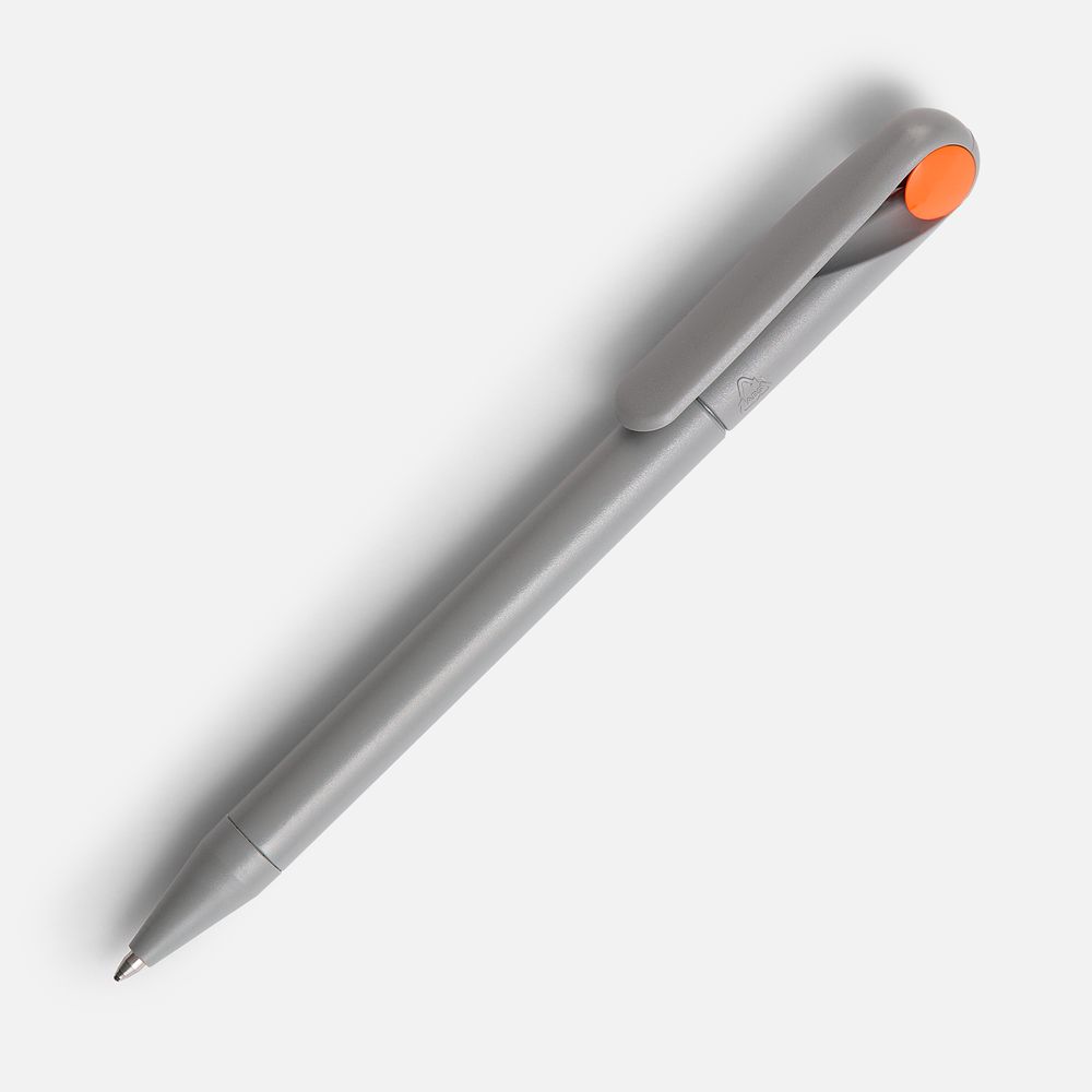 Ручка шариковая Prodir DS1 TMM Dot, серая с оранжевым с логотипом