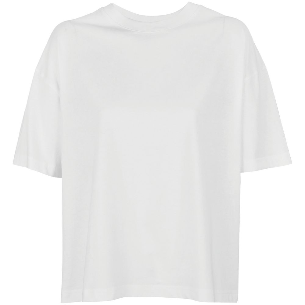 Футболка оверсайз женская Boxy Women, белая с логотипом