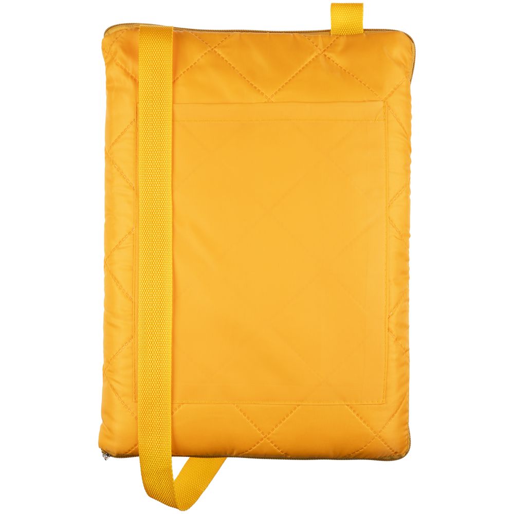 Плед для пикника Soft & Dry 2, желтый с логотипом