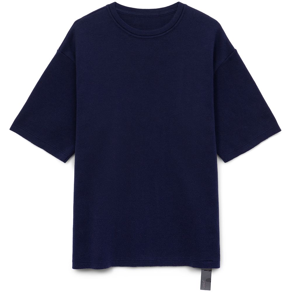 Джемпер с коротким рукавом Siluetti Volumica, темно-синий с логотипом