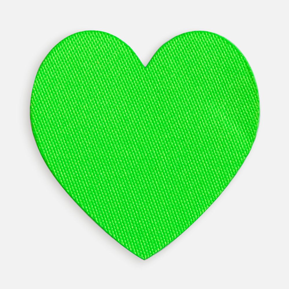 Наклейка тканевая Lunga Cor, M, зеленый неон с логотипом