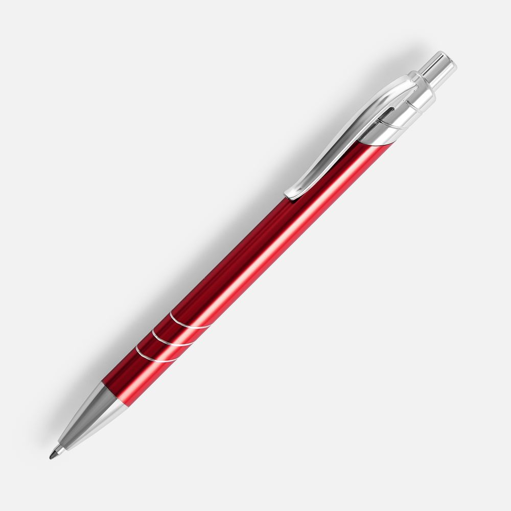 Ручка шариковая Undertone Metallic, красная с логотипом
