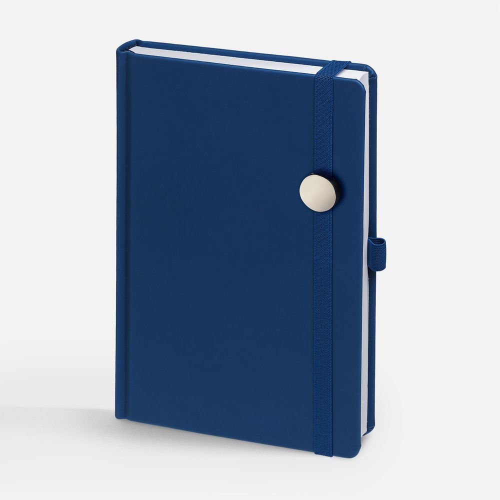 Ежедневник Favor Metal, недатированный, синий с логотипом