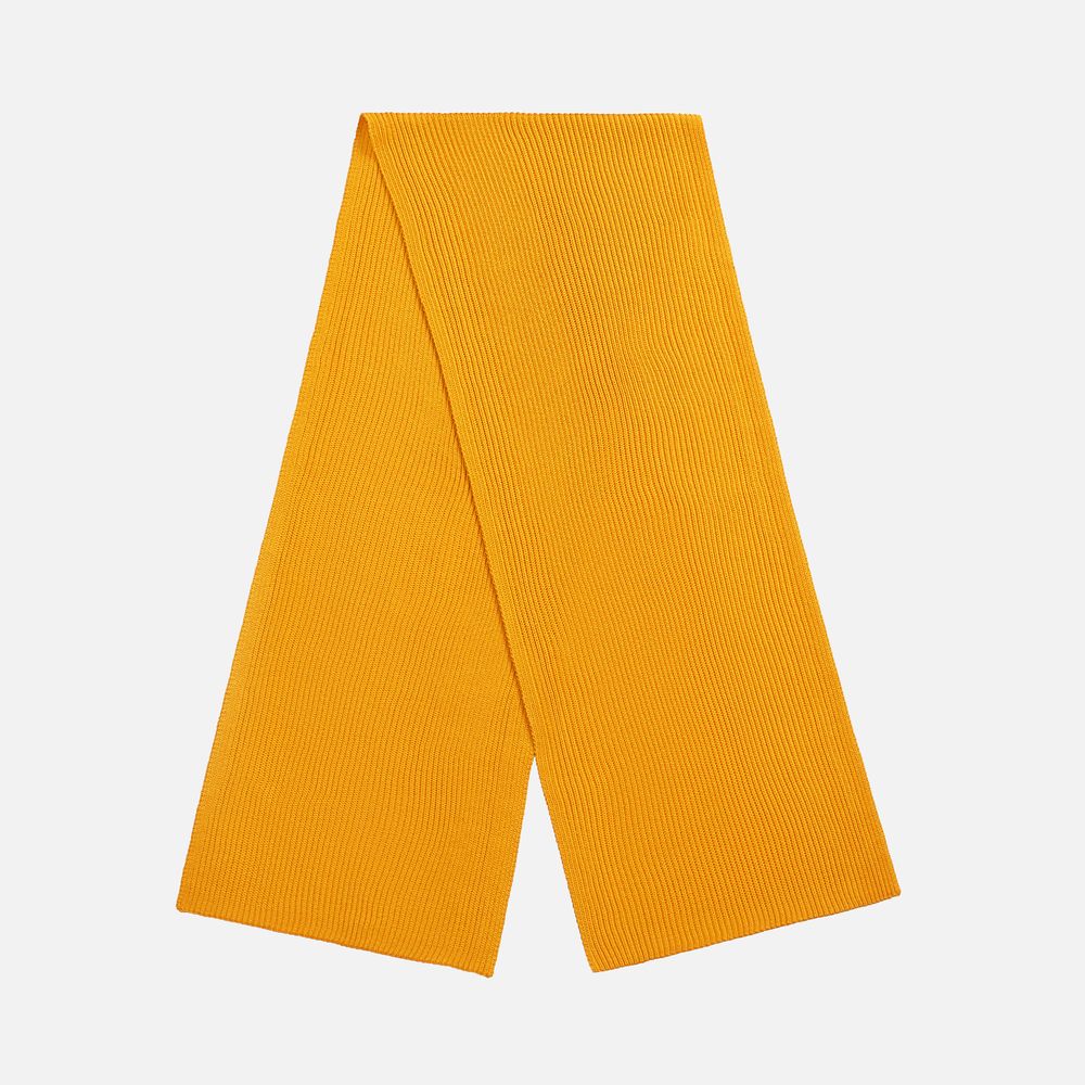 Шарф Nobilis Mono, желтый (медовый) с логотипом