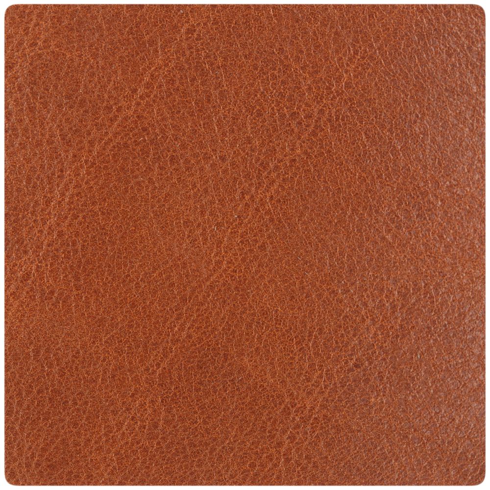 Лейбл кожаный Pasek, L, горчичный с логотипом