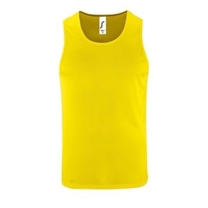 Майка мужская Sporty TT Men, желтый неон с логотипом