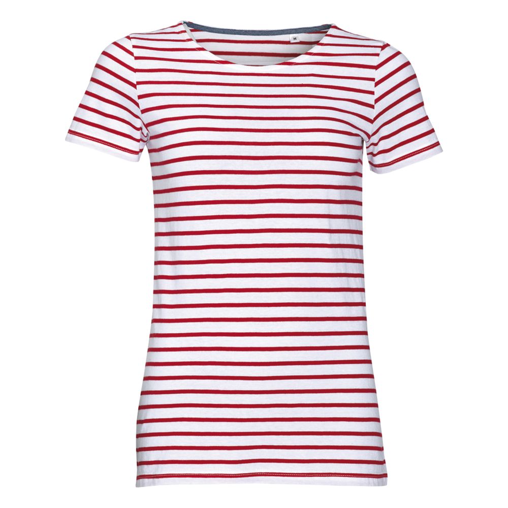 Футболка Miles Women белая с красным с логотипом