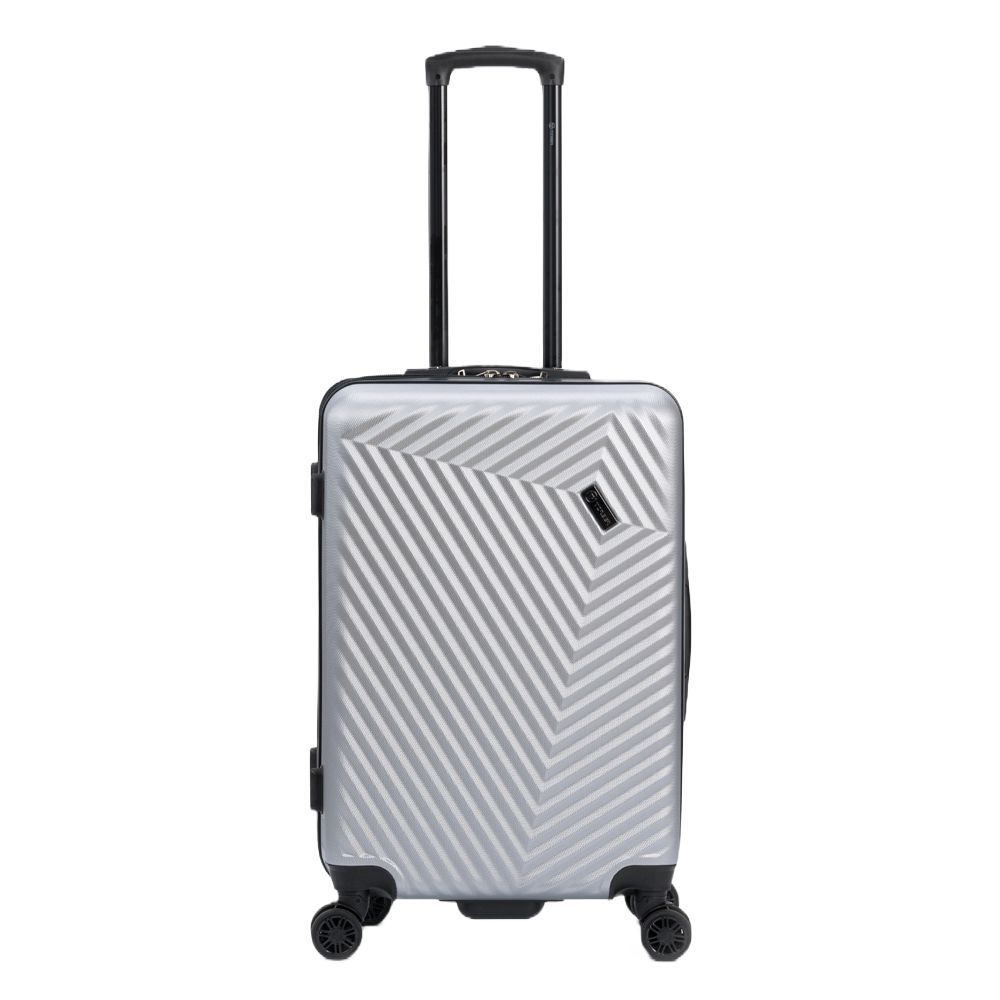 Чемодан Lama M, серебристый с логотипом