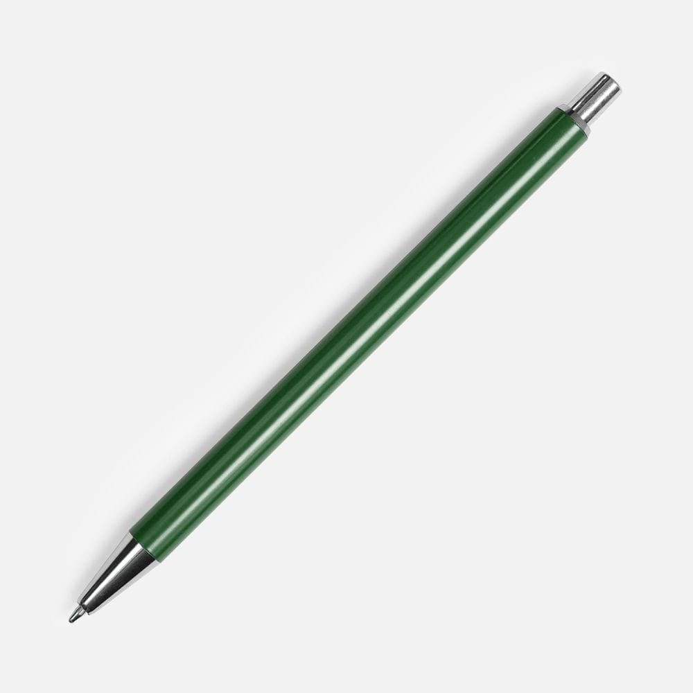 Ручка шариковая Slim Beam, зеленая с логотипом