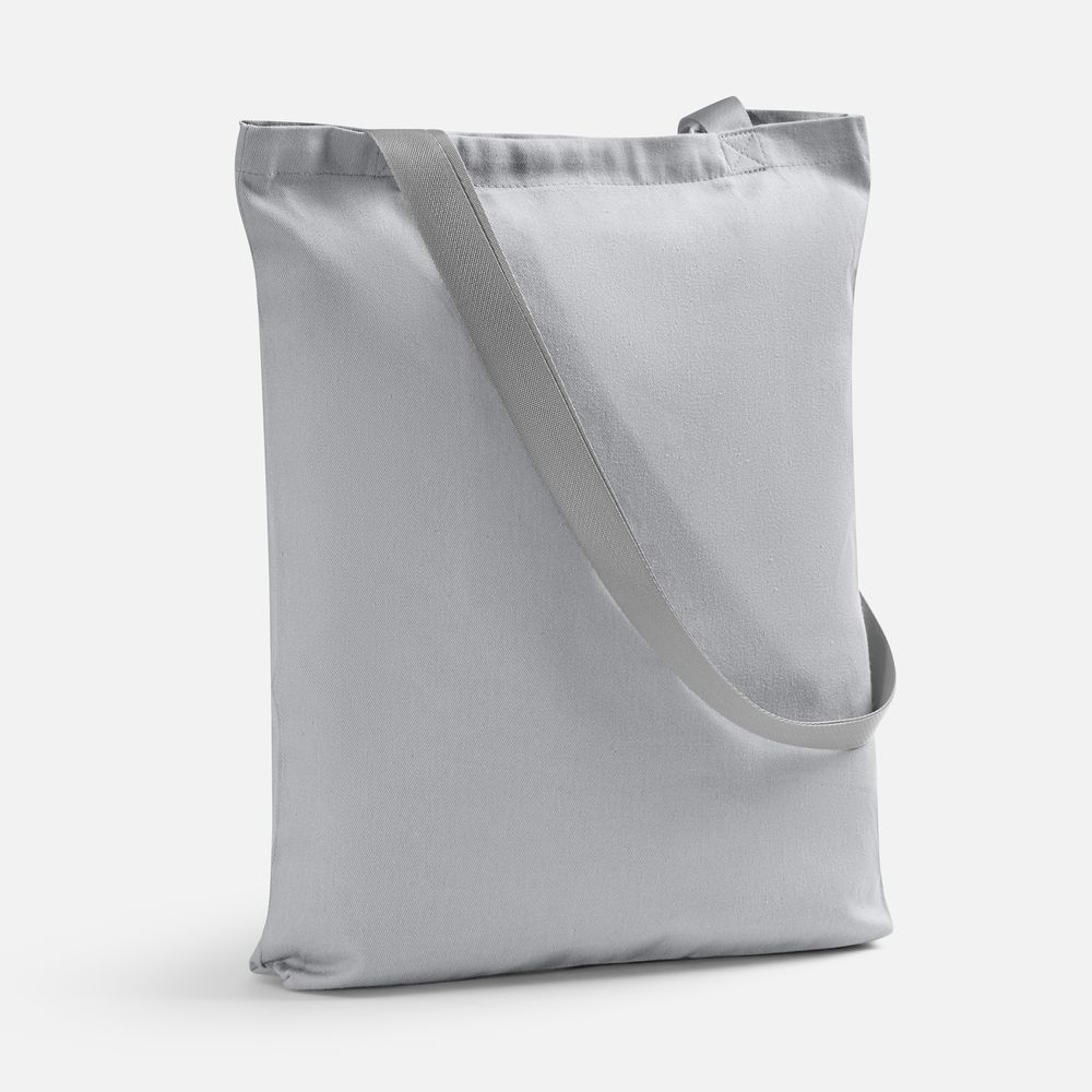 Шопер B4, серый с серыми ручками с логотипом