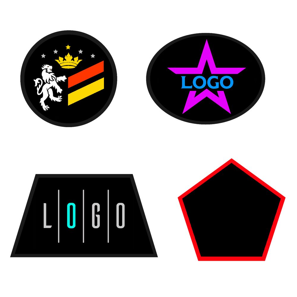 Шеврон из габардина Gabo L, черный с логотипом