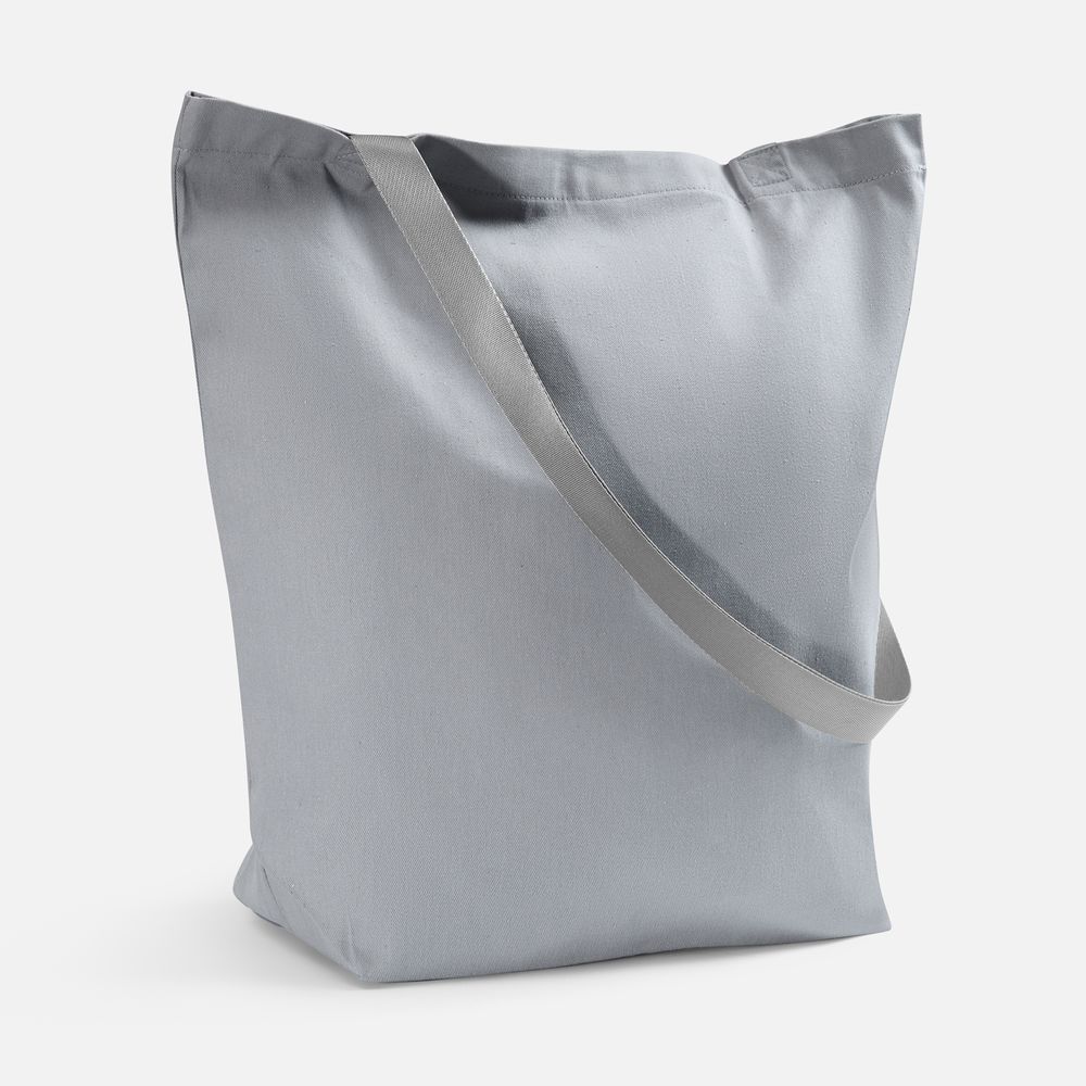 Шопер B5, серый с серыми ручками с логотипом