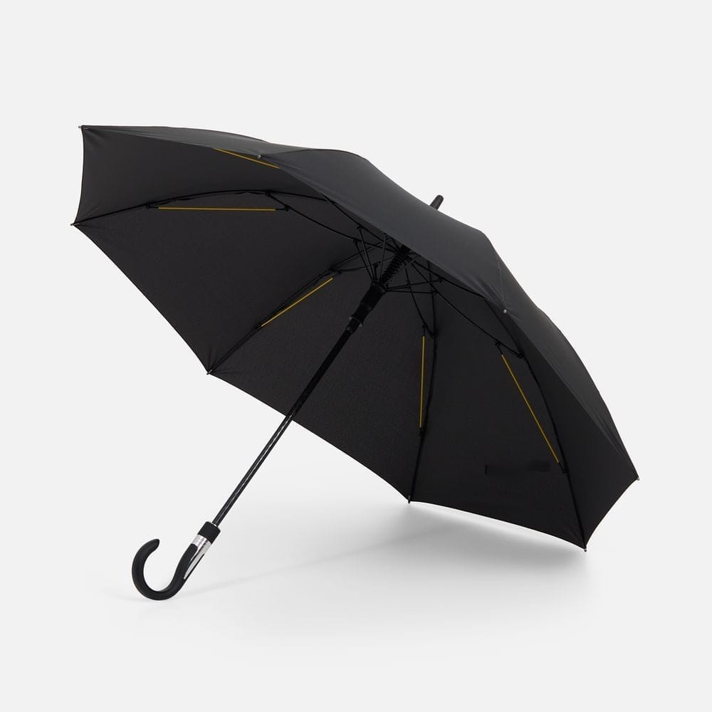 Зонт-трость Rainzee, ver.2, черный с логотипом