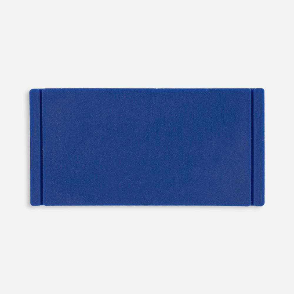 Лейбл из ПВХ Dzeta, XS, синий с логотипом