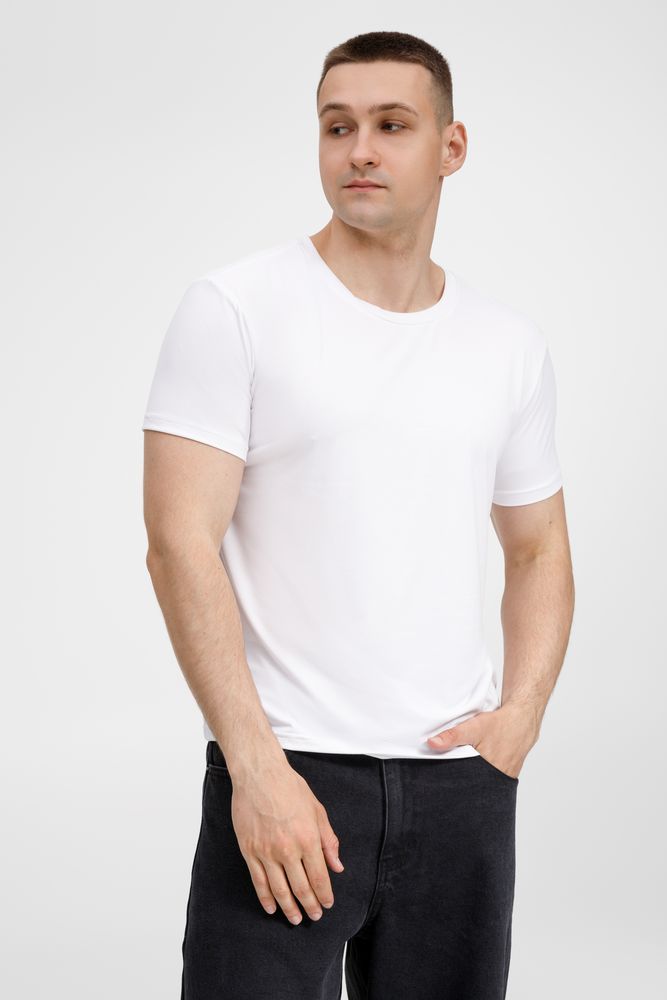 Футболка унисекс Senti, белая с логотипом