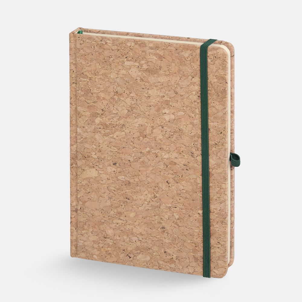 Блокнот Corkfolio, зеленый с логотипом