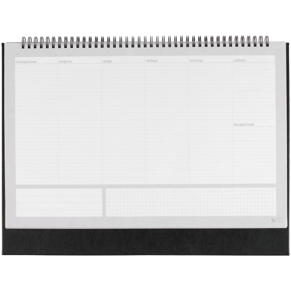 Планер настольный Petrus, черный с логотипом